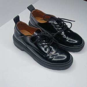 Zara Black Patent Leather Women's Oxfords
